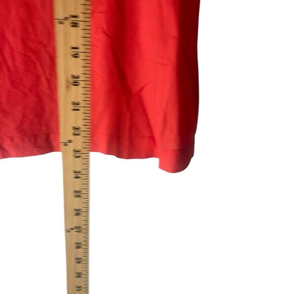 GAP Women's Medium Red Cotton Light Weight Scallop Sleevless Semi Sheer‎ Blouse - Picture 8 of 8